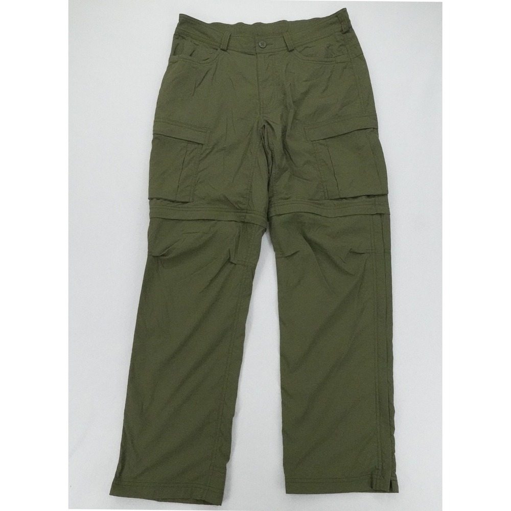 REI Co-op Convertible Cargo Pants Mens 34x32 Olive Green Hiking Outdoor Stretch